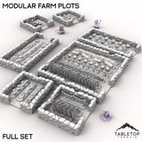Tabletop Terrain Terrain 32mm / Full Set Modular Farm Plots
