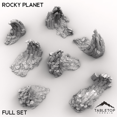 Tabletop Terrain Terrain 32mm / Full Set Rocky Planet