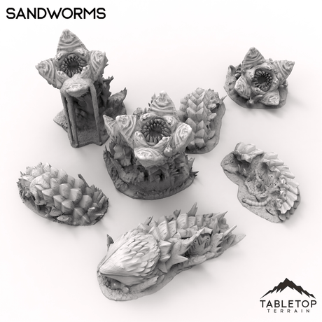 Tabletop Terrain Terrain 32mm / Full set Sandworms