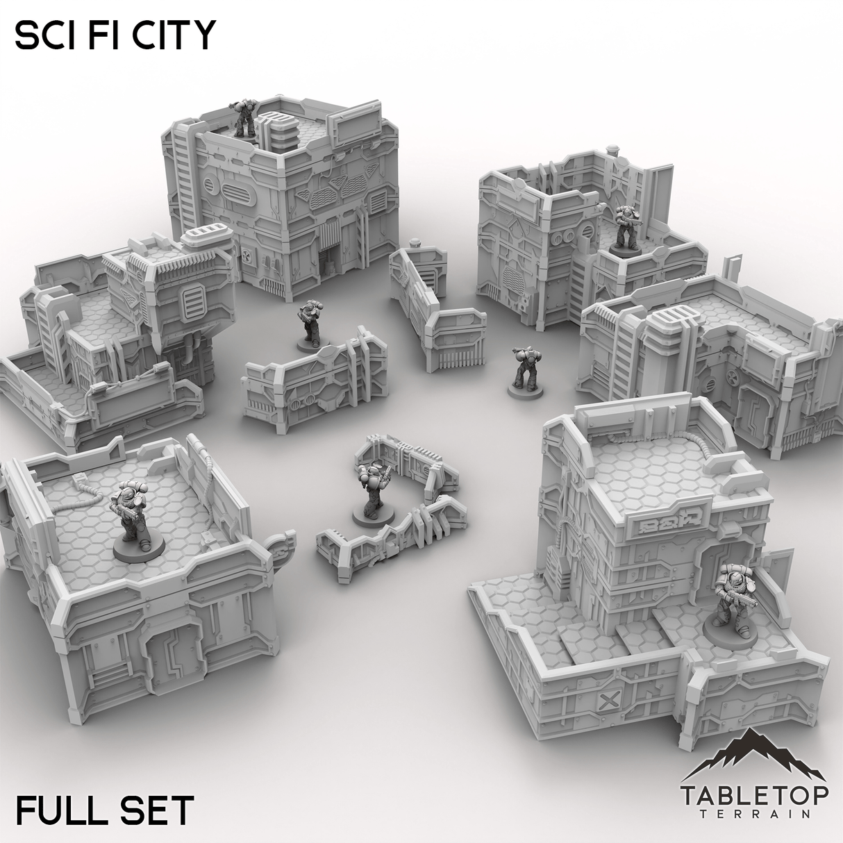 Tabletop Terrain Terrain 32mm / Full Set Sci Fi City