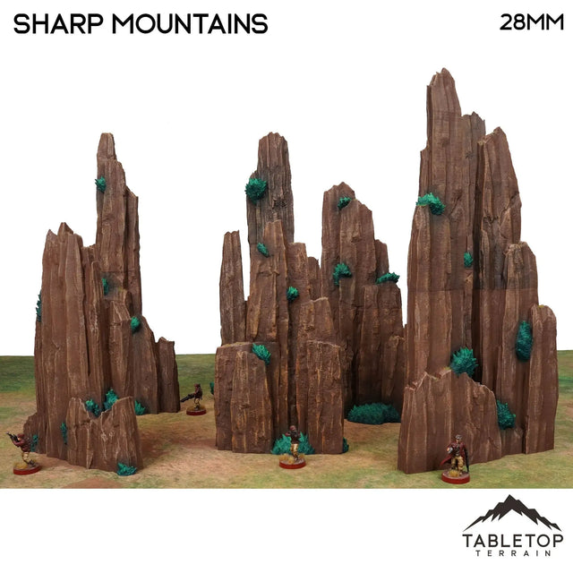 Tabletop Terrain Terrain 32mm / Full Set Sharp Mountains