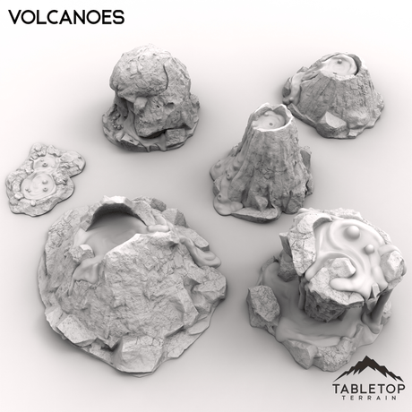 Tabletop Terrain Terrain 32mm / Full set Volcanoes