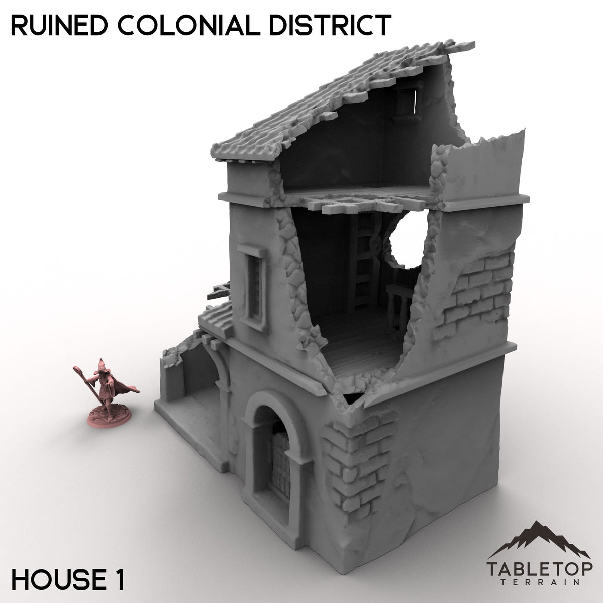Tabletop Terrain Terrain 32mm / House 1 Ruined Colonial District