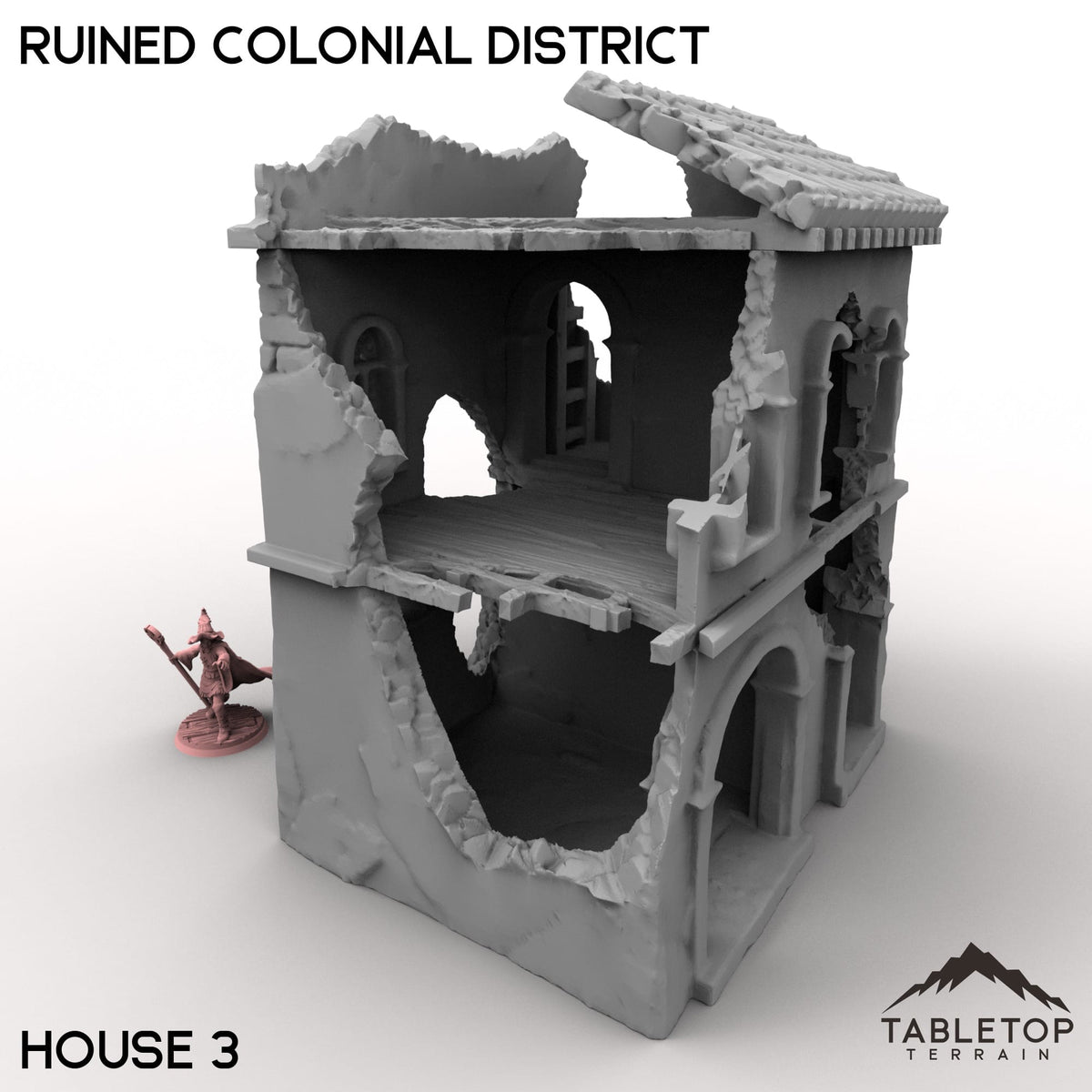 Tabletop Terrain Terrain 32mm / House 3 Ruined Colonial District