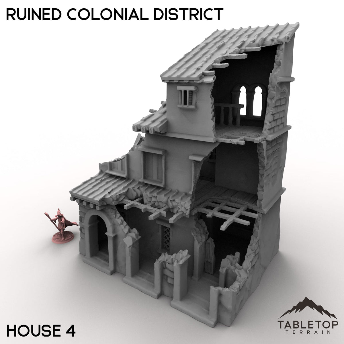 Tabletop Terrain Terrain 32mm / House 4 Ruined Colonial District