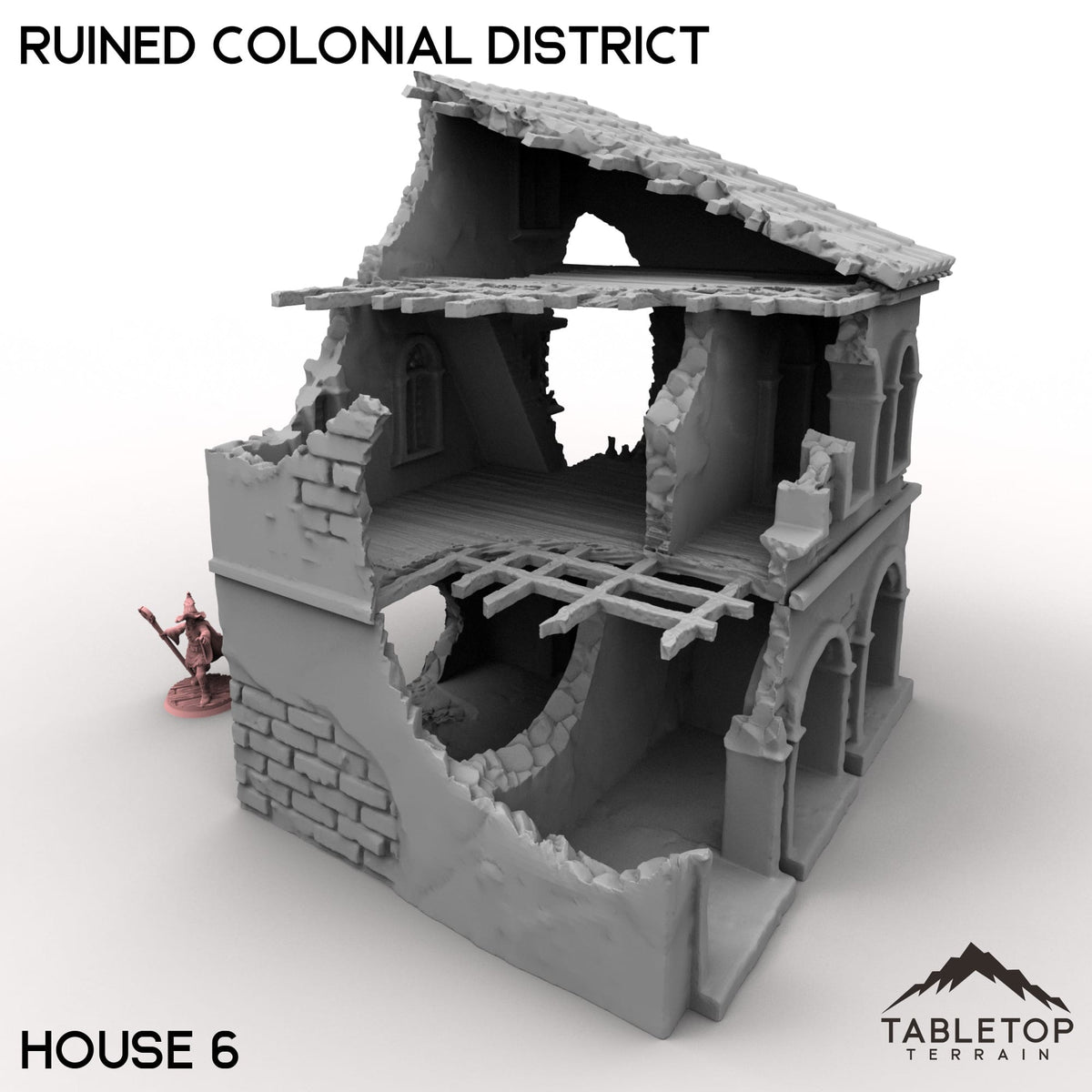 Tabletop Terrain Terrain 32mm / House 6 Ruined Colonial District