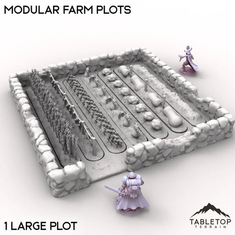 Tabletop Terrain Terrain 32mm / Large Modular Farm Plots