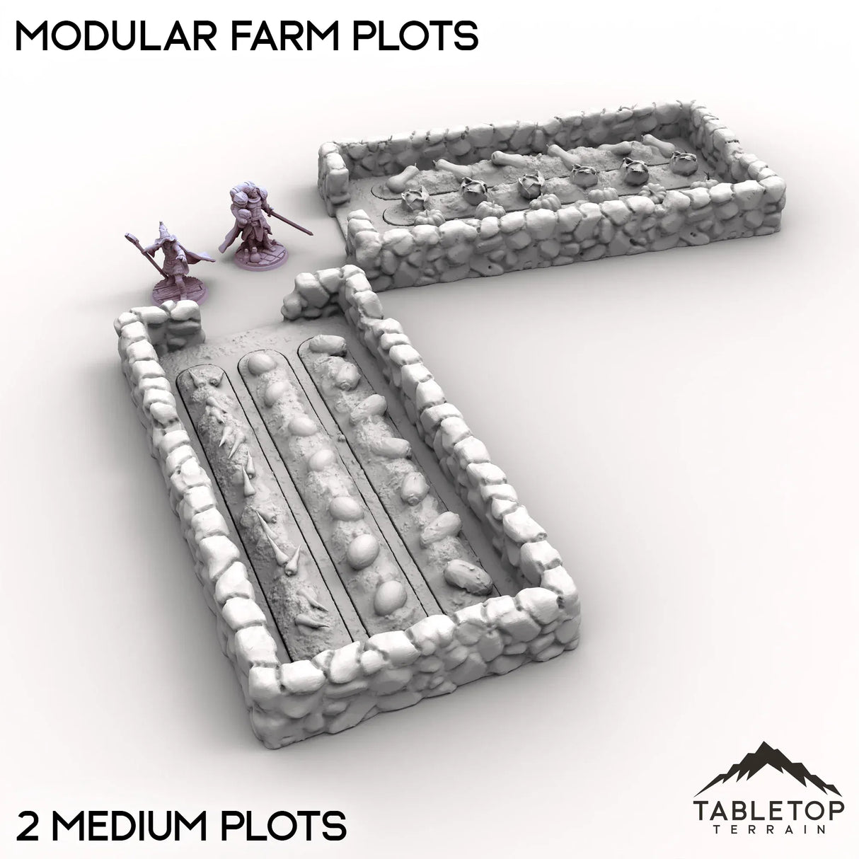 Tabletop Terrain Terrain 32mm / Medium Modular Farm Plots