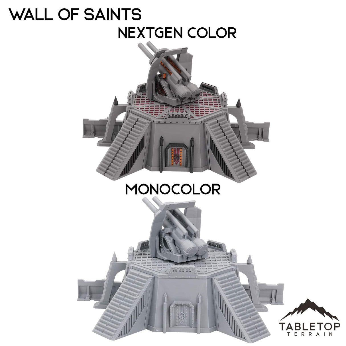 Tabletop Terrain Terrain 32mm / Monocolor (Grey) Wall of Saints