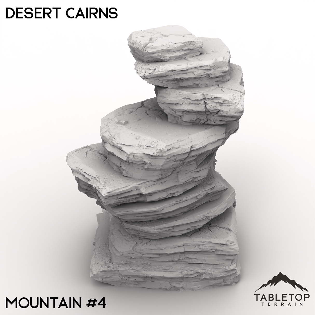 Tabletop Terrain Terrain 32mm / Mountain 4 Desert Cairns