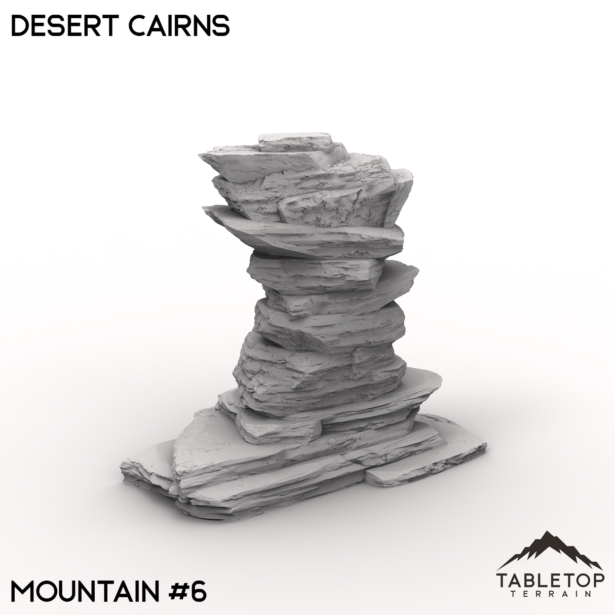 Tabletop Terrain Terrain 32mm / Mountain 6 Desert Cairns