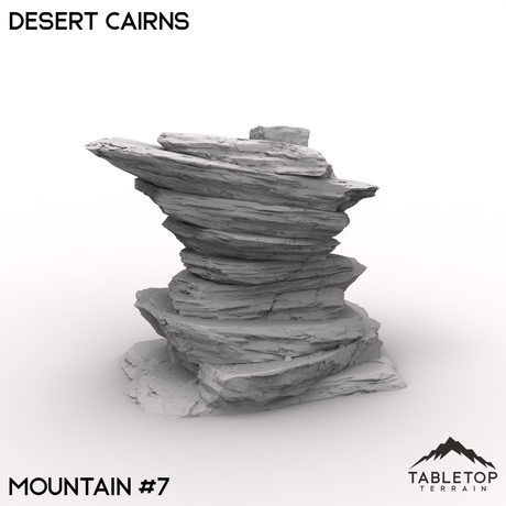 Tabletop Terrain Terrain 32mm / Mountain 7 Desert Cairns