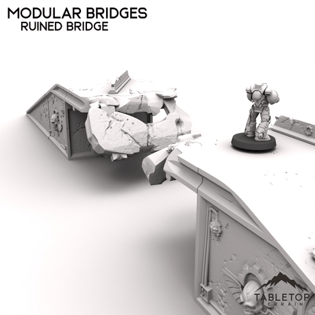 Tabletop Terrain Terrain 32mm / Ruined Bridge Modular Grimdark Bridges