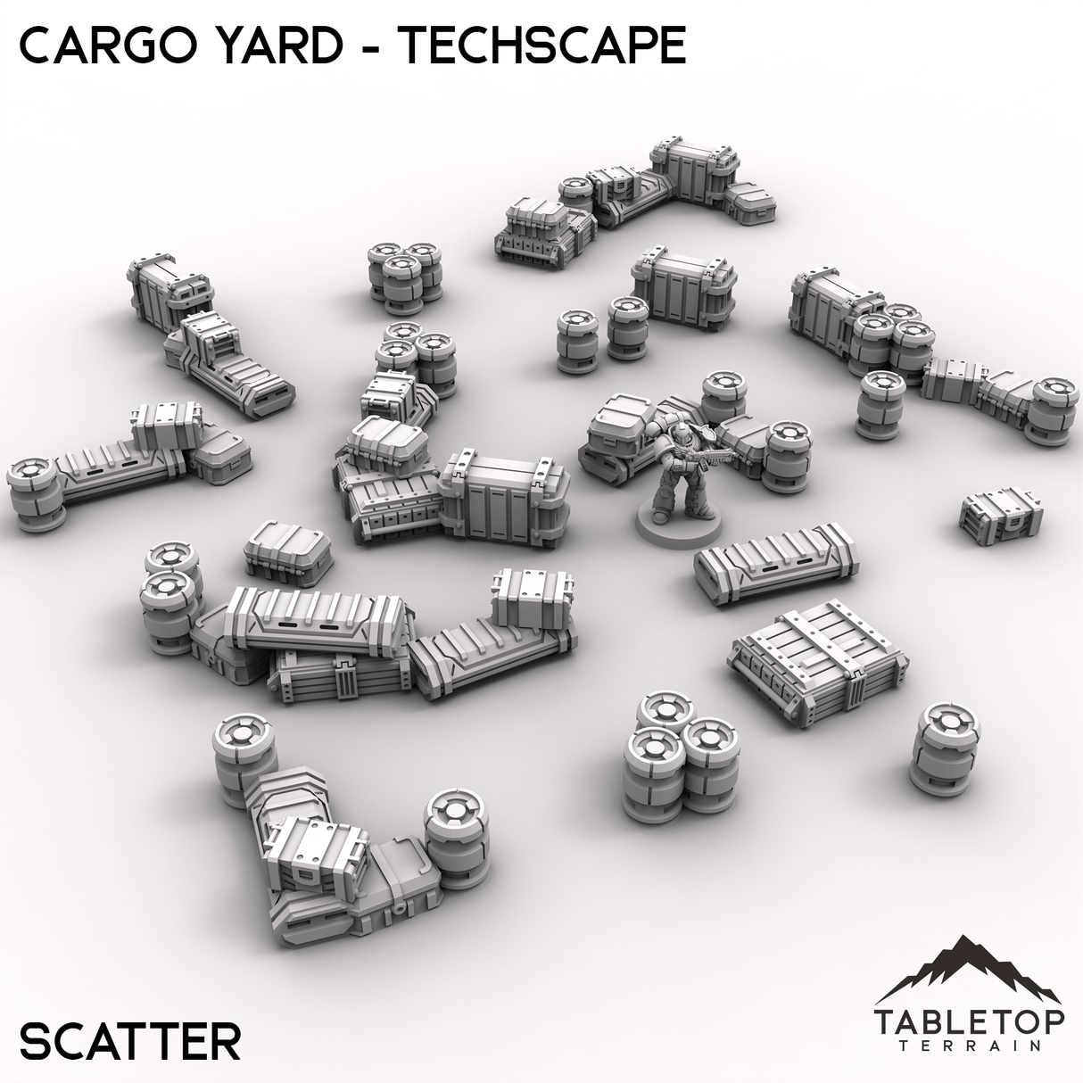 Tabletop Terrain Terrain 32mm / Scatter Cargo Yard - Techscape