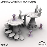 Tabletop Terrain Terrain 32mm / Set 1 Umbral Covenant Platforms