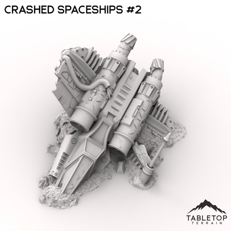 Tabletop Terrain Terrain 32mm / Ship 2 Crashed Spaceships