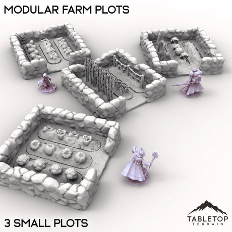 Tabletop Terrain Terrain 32mm / Small Modular Farm Plots