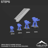 Tabletop Terrain Terrain 32mm / Steps Slumbering Machines Tombcity Wall Builder