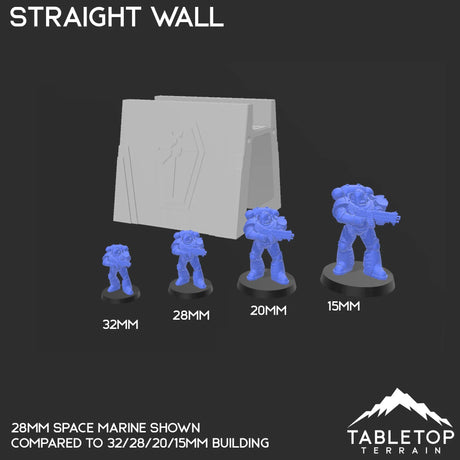 Tabletop Terrain Terrain 32mm / Straight Slumbering Machines Tombcity Wall Builder