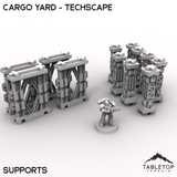 Tabletop Terrain Terrain 32mm / Supports Cargo Yard - Techscape