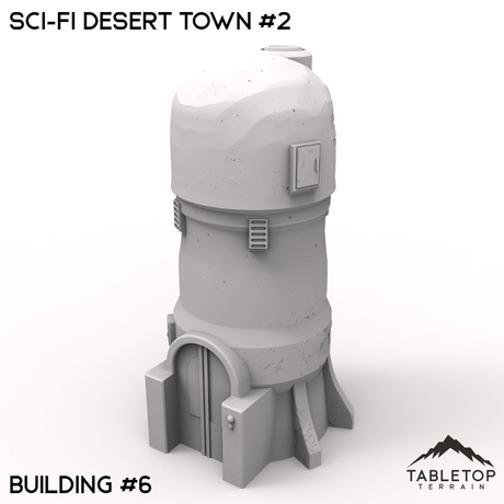 Tabletop Terrain Terrain 32mm / Tower Sci-Fi Desert Town #2