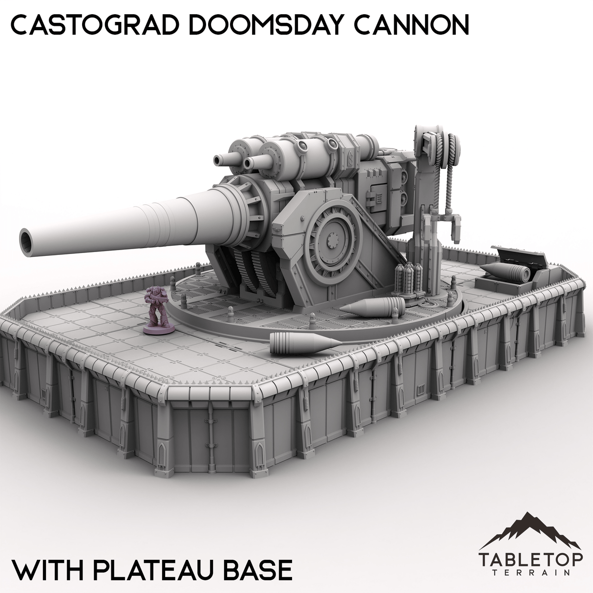 Tabletop Terrain Terrain 32mm / With Plateau Base Castograd Doomsday Cannon