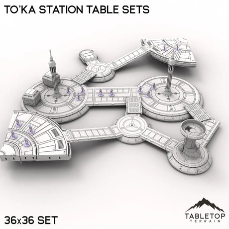 Tabletop Terrain Terrain 36x36 To'ka Station Table Sets