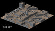 Tabletop Terrain Terrain 3x3 Battlefield Desert Trench Wars - Full Table Collection