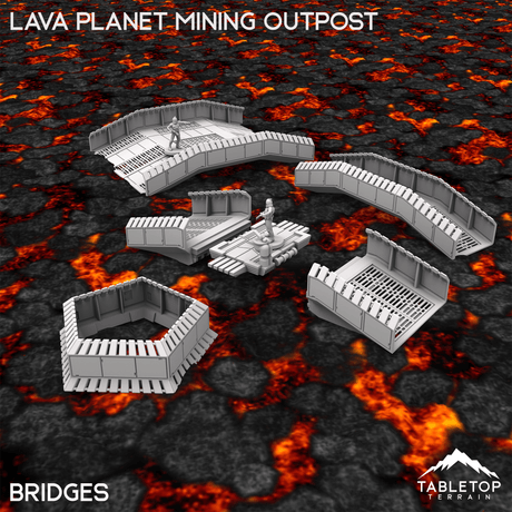 Tabletop Terrain Terrain 40mm / Bridges Lava Planet Mining Outpost