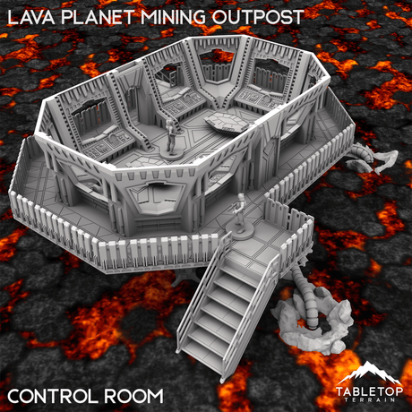 Tabletop Terrain Terrain 40mm / Control Room Lava Planet Mining Outpost