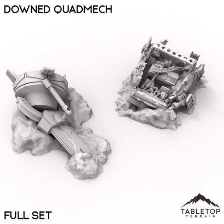Tabletop Terrain Terrain 40mm / Full Set Downed Quadmech