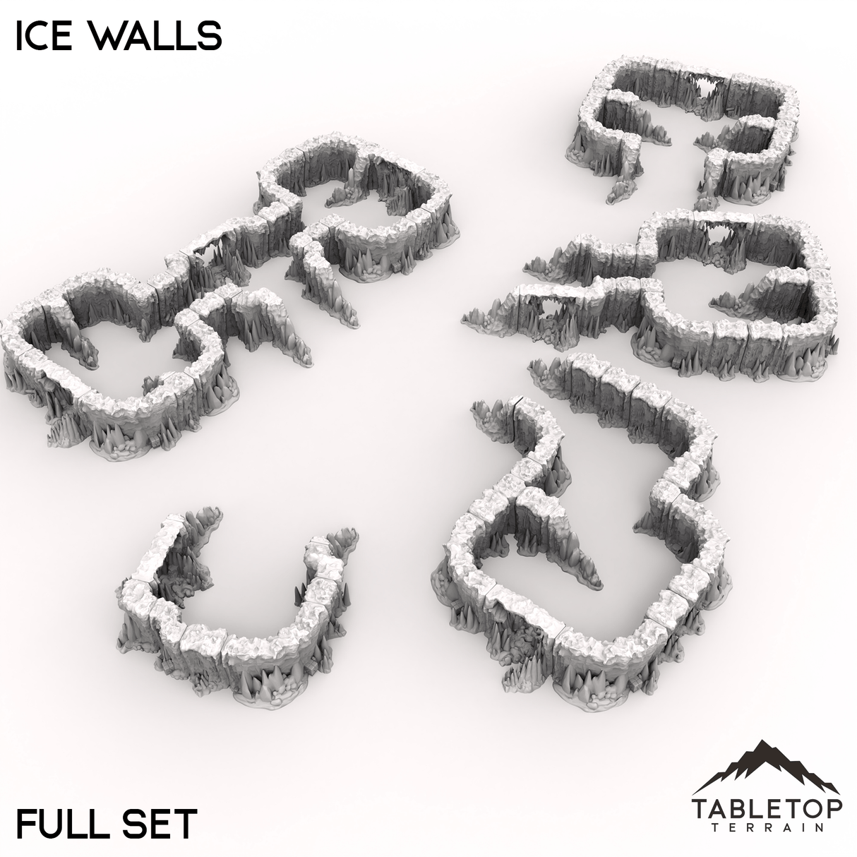 Tabletop Terrain Terrain 40mm / Full Set Ice Walls