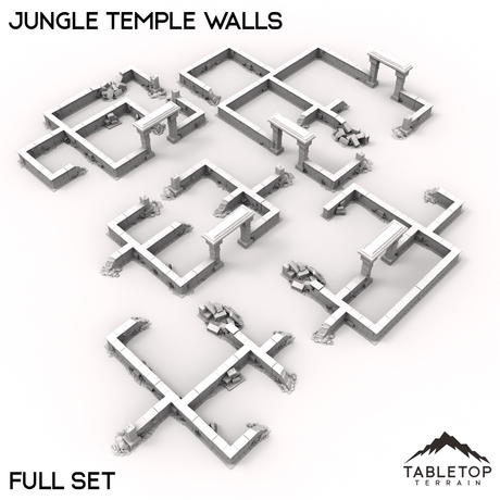 Tabletop Terrain Terrain 40mm / Full Set Jungle Temple Walls