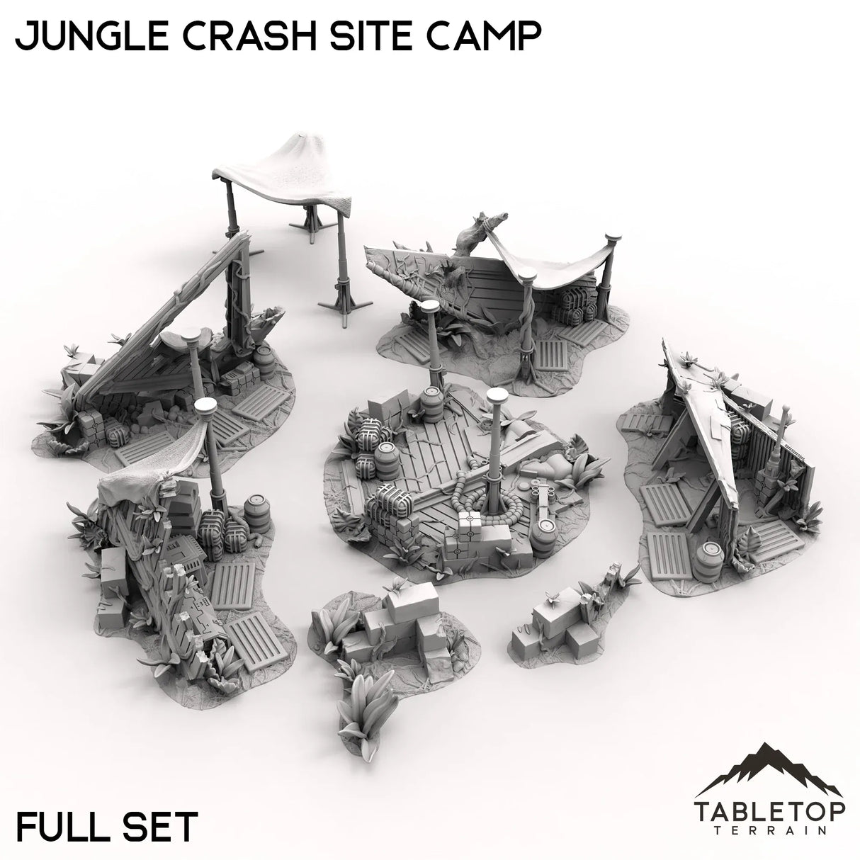 Tabletop Terrain Terrain 40mm Jungle Crash Site Camp