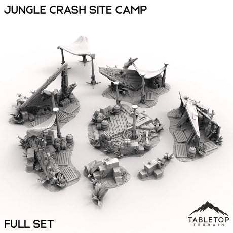 Tabletop Terrain Terrain 40mm Jungle Crash Site Camp