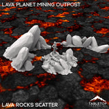 Tabletop Terrain Terrain 40mm / Lava Rocks Scatter Lava Planet Mining Outpost