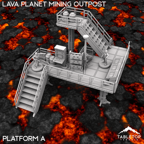 Tabletop Terrain Terrain 40mm / Platform A Lava Planet Mining Outpost