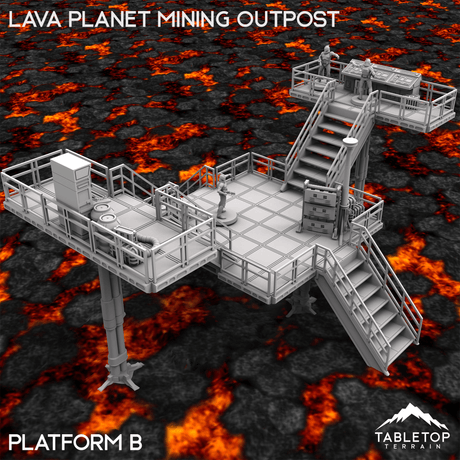 Tabletop Terrain Terrain 40mm / Platform B Lava Planet Mining Outpost