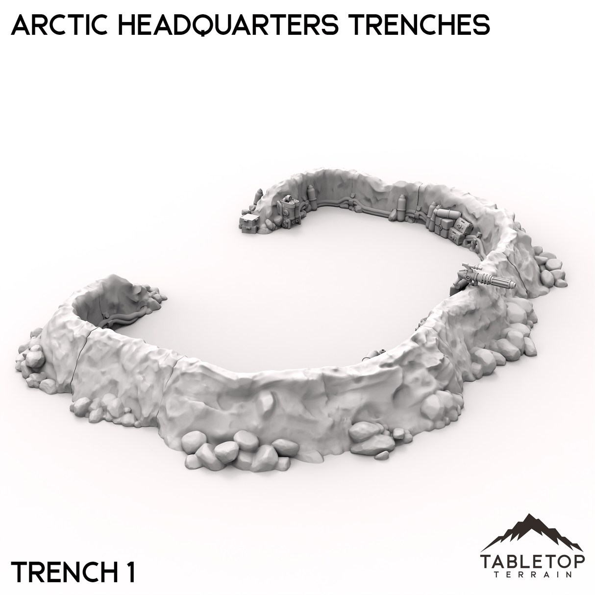 Tabletop Terrain Terrain 40mm / Trench 1 Arctic Headquarters Trenches