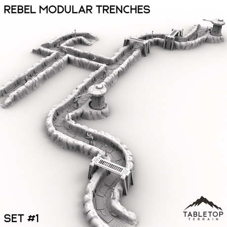 Tabletop Terrain Terrain 40mm / Trench Set 1 Rebel Modular Trenches