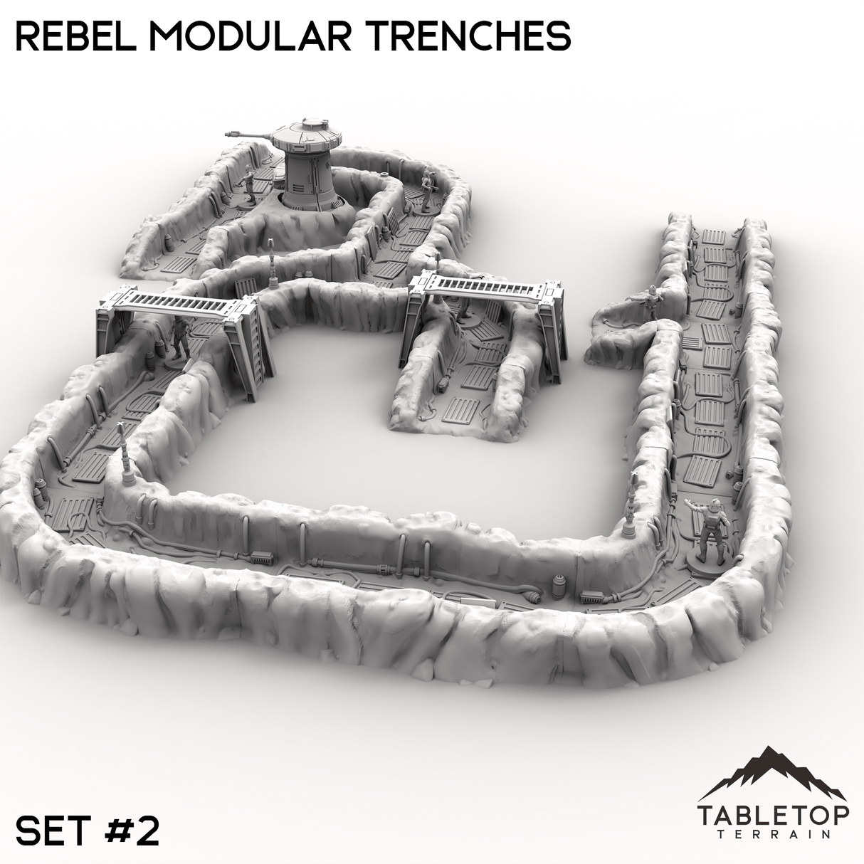 Tabletop Terrain Terrain 40mm / Trench Set 2 Rebel Modular Trenches