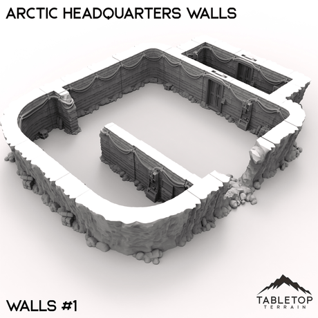 Tabletop Terrain Terrain 40mm / Walls 1 Arctic Headquarters Walls