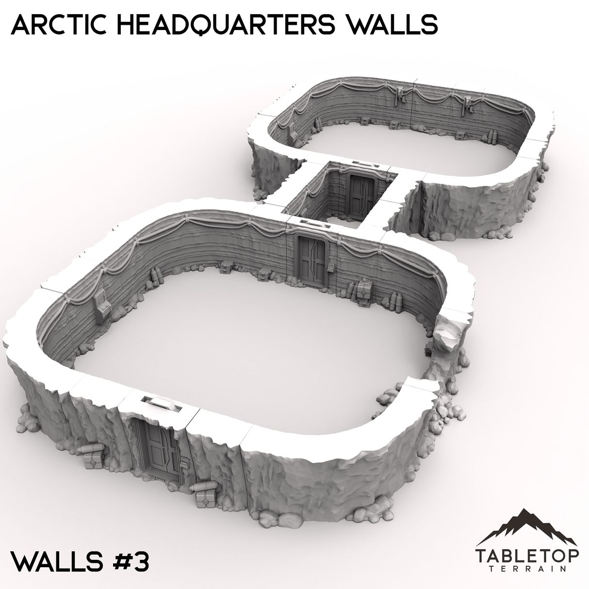 Tabletop Terrain Terrain 40mm / Walls 3 Arctic Headquarters Walls