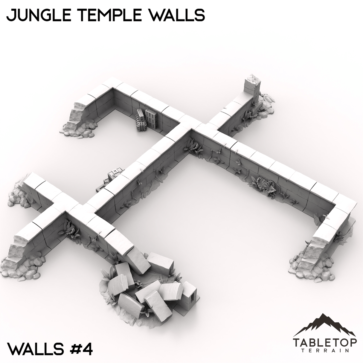 Tabletop Terrain Terrain 40mm / Walls 4 Jungle Temple Walls