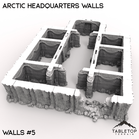 Tabletop Terrain Terrain 40mm / Walls 5 Arctic Headquarters Walls