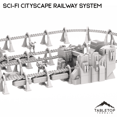 Tabletop Terrain Terrain 6mm Sci-Fi Cityscape Elevated Rail System