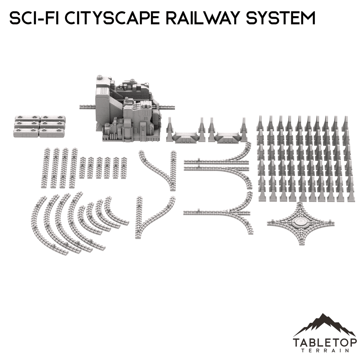 Tabletop Terrain Terrain 6mm Sci-Fi Cityscape Elevated Rail System