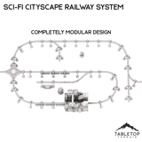 Tabletop Terrain Terrain 6mm Sci-Fi Cityscape Elevated Rail System