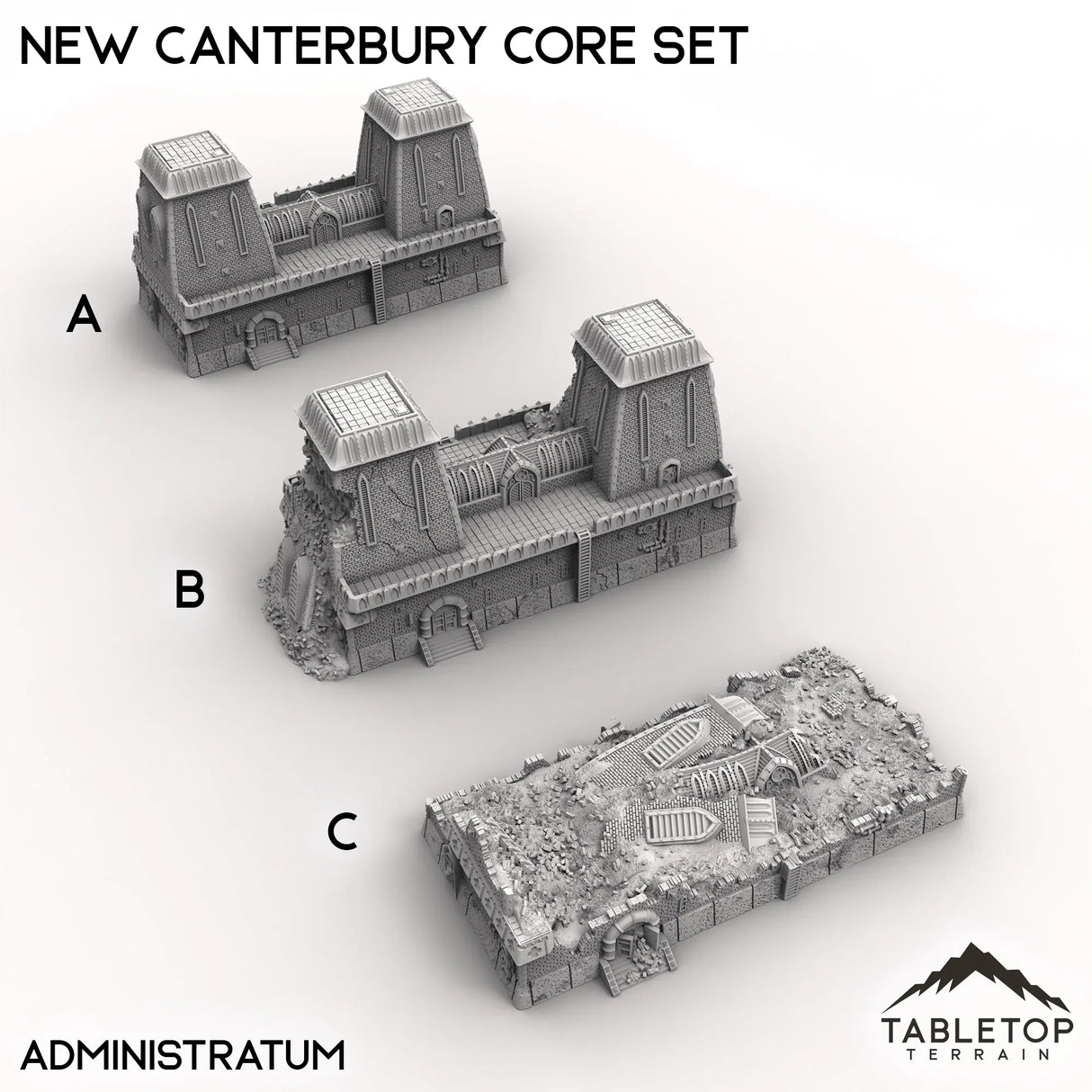 Tabletop Terrain Terrain A: Administratum - Intact New Canterbury Core Set - 6mm