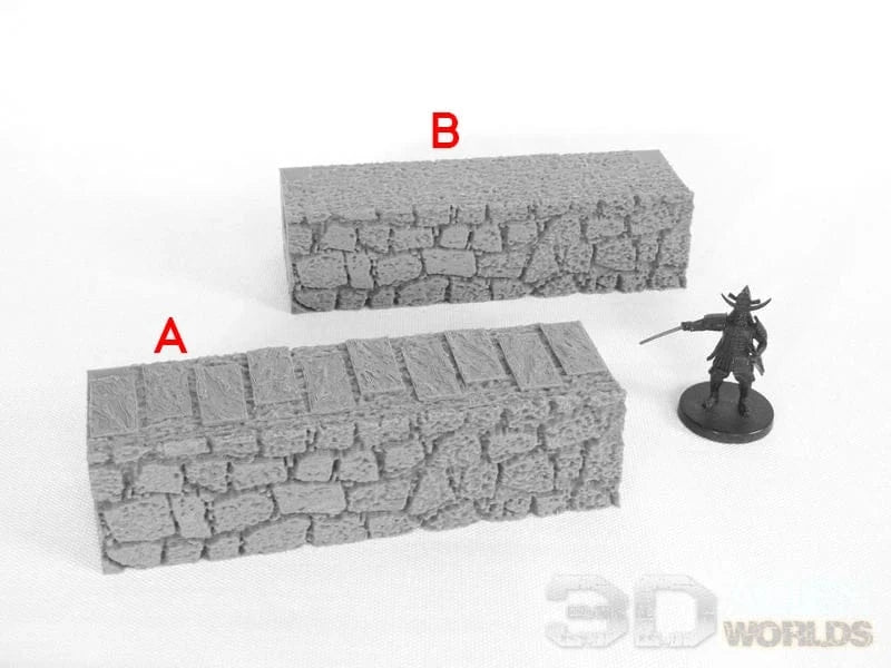 Tabletop Terrain Terrain A- Canal Straight with Path on top Samurai Canal Set
